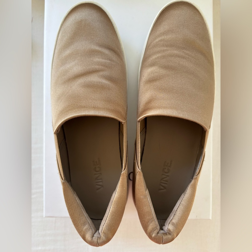 Vince Women's Beige Slip-On Sneakers